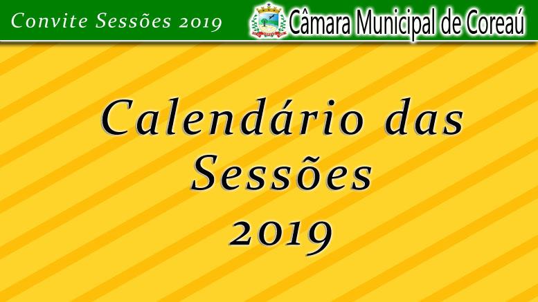 Calendário das Sessões 2019
