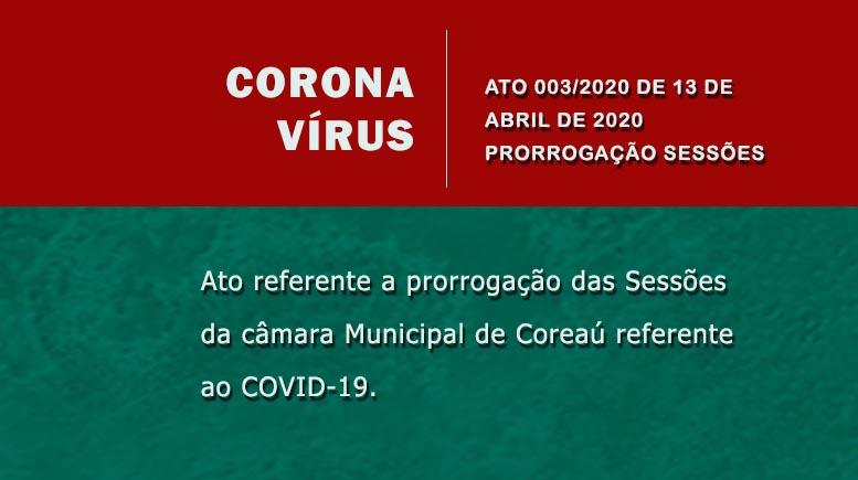 Prorrogação Sessões Abril de 2020