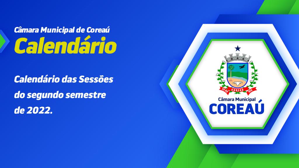 Calendário das sessões 2 semestre