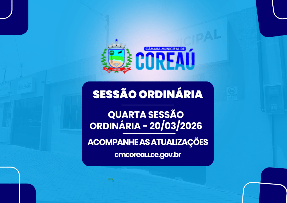 PAUTA DA QUARTA SESSÃO ORDINÁRIA - 20/03/2026.